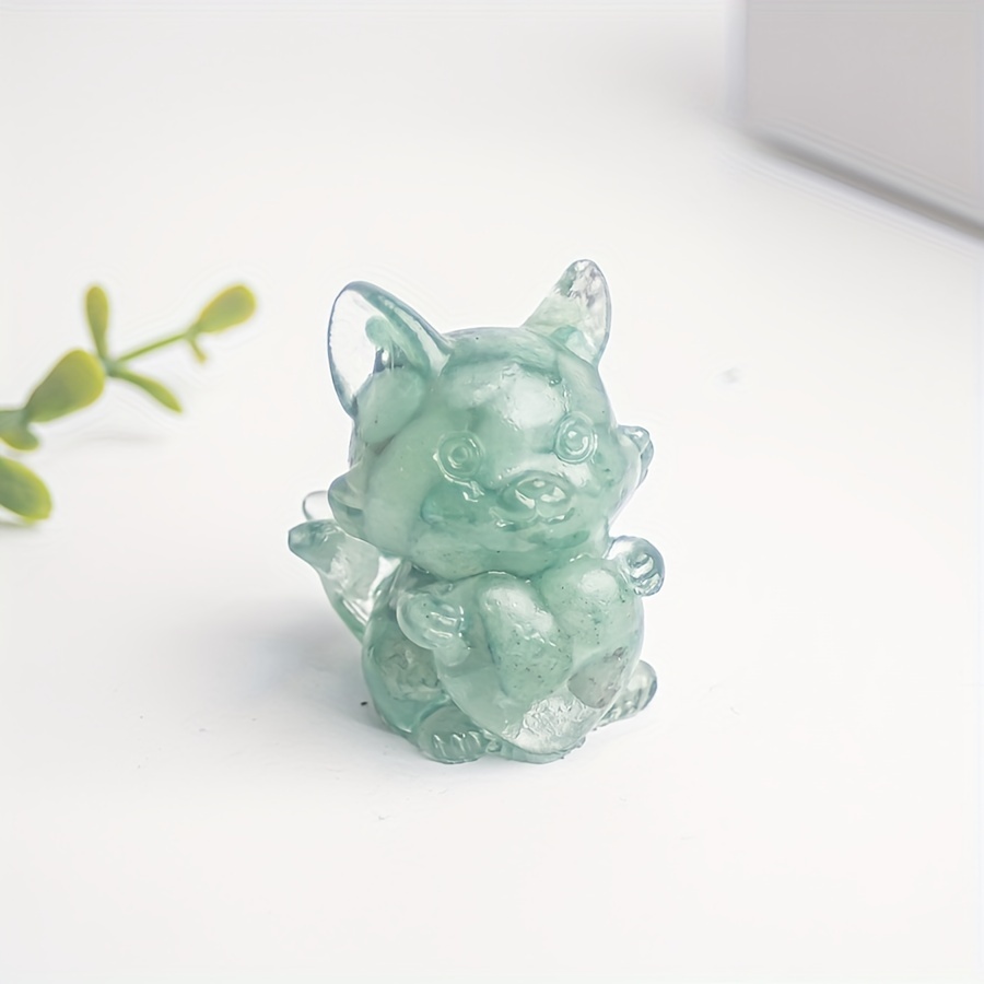 Crystal Resin Fox Decoration Home Decor Interior Accessories
